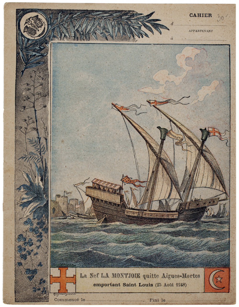 La Nef La Montjoie quitte Aigues-Mortes emportant Saint-Louis (25 aôut 1248).