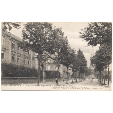 24 - Mézières - Ecole Primaire Supérieure et l'Avenue Saint-Julien - Superior Primary School and St-Julien Avenue.