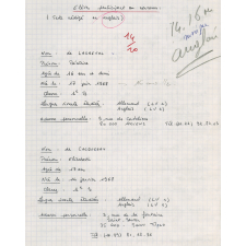 Concours de la journée européenne des écoles. Année scolaire 1984-1985. Travail écrit.