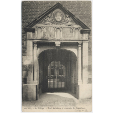 224 - Eu - Le Collège - Porte intérieure et Armoiries des Fondateurs (1580).
