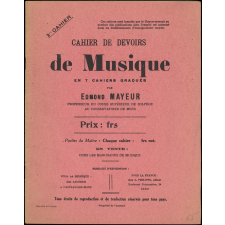 Cahier de devoirs de musique en 7 cahiers gradués.