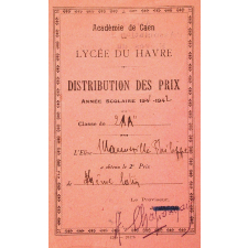 Ex-praemio . Lycée du Havre.