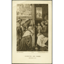 Image religieuse. Adoration des mages.