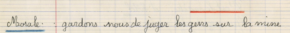 Cahier de roulement.