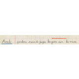 Cahier de roulement.