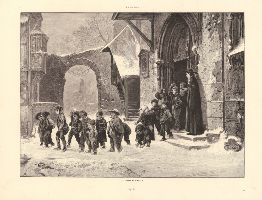 La sortie de l'école.