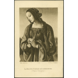 Image religieuse. La Sainte Vierge en Adoration.