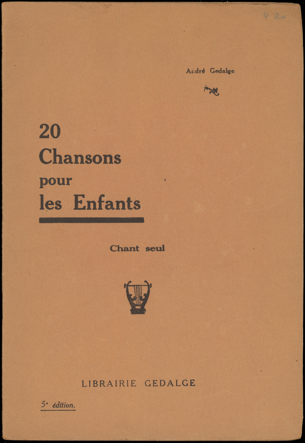 20 chansons pour les enfants. Chant seul.