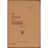 20 chansons pour les enfants. Chant seul.