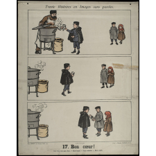 Trente histoires en images sans paroles. 17- Bon coeur ! 18- Le petit garçon courageux.