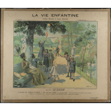 Tableau mural. La vie enfantine. Série 4, Le jardin. 3, Dans le jardin public.