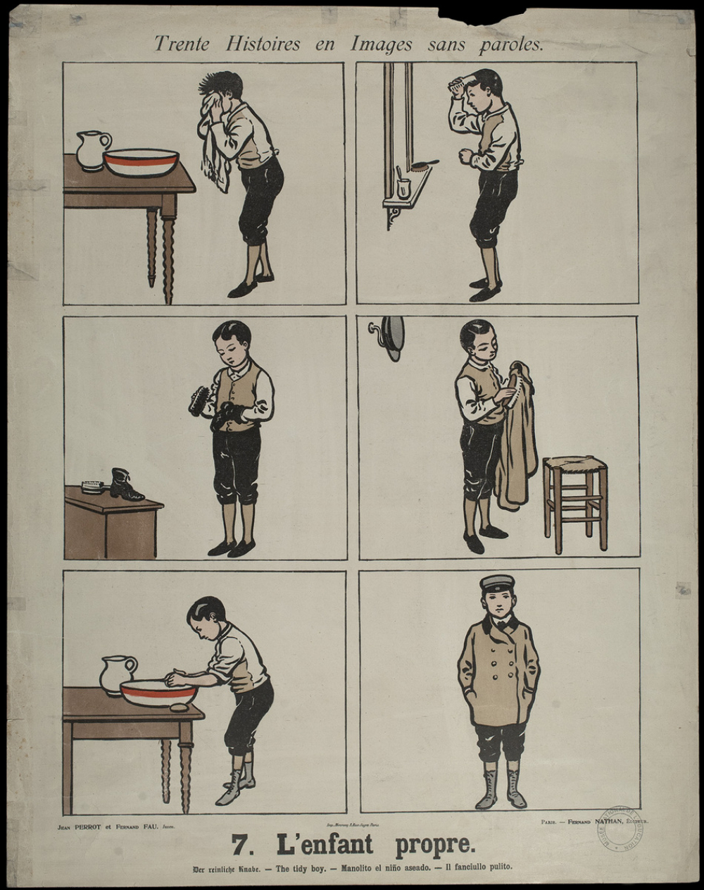 Trente histoires en images sans paroles. 7- L'enfant propre. 8- Maman soigne sa petite Suzanne.