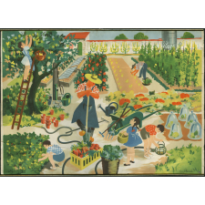 Tableau mural : Images de la vie. 13. Le jardin potager (Série n°4).