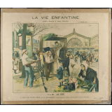 Tableau mural. La vie enfantine. Série 3, La rue. 4, Dans une grande ville.