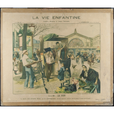 Tableau mural. La vie enfantine. Série 3, La rue. 4, Dans une grande ville.