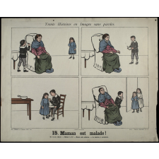 Trente histoires en images sans paroles. 15- Maman est malade. 16- La fête du père.