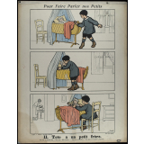 Tableaux muraux. Pour faire parler nos petits. 32 scènes familières en images sans paroles. Première Série. 11- Toto a un petit frère. 12- La fête de maman.