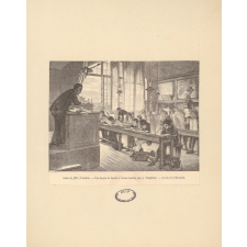 Une leçon de dessin à l'école Cochin. Salon de 1874.