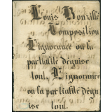 Cahier d'écriture. 