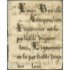 Cahier d'écriture. 