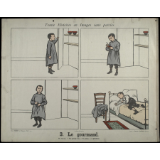Trente histoires en images sans paroles. 3- Le gourmand. 4- Le paresseux. Le travailleur.