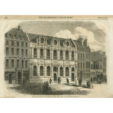 The new façade of the school of fine arts, Paris.