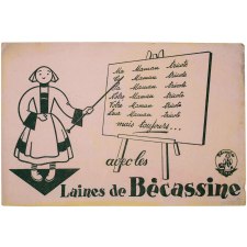 Buvard publicitaire. Laines de Bécassine.