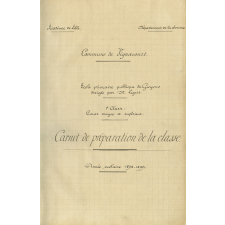 Carnet de préparation : cours moyen et supérieur