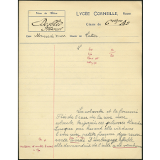 Devoir de latin - Lycée Corneille, Rouen, classe de 6ième A2