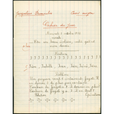 Cahier du jour