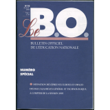 Le BO : bulletin officiel de l'Education national. N°10, Numéro spécial, Définition des épreuves écrites et orales des baccalauréats général et technologique, à compter de la session 1995