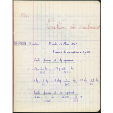 Cahier de roulement