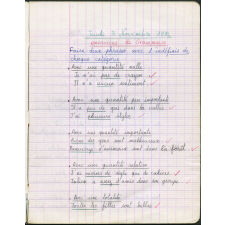 Cahier journalier