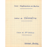 Cahier de géométrie, classe de 3ème générale