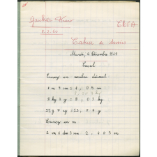Cahier de devoirs