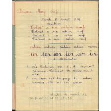 Cahier journalier