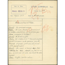 Version grecque - Lycée Corneille, Rouen, classe de 3ième A