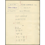Mathématiques - Lycée Corneille, Rouen, classe de 3ième A