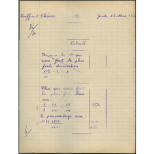 Certificat d'études 1957. Canton de Damville. Devoir de calcul