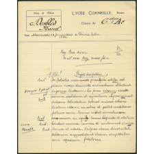 Thème latin - Lycée Corneille, Rouen, classe de 6ième A2