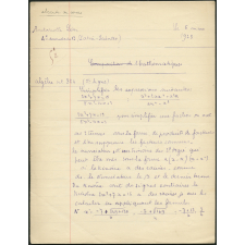 Devoir de mathématiques