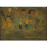Pyrogravure - Élément de calendrier - Janvier février