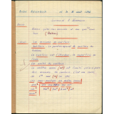 Cahier du jour