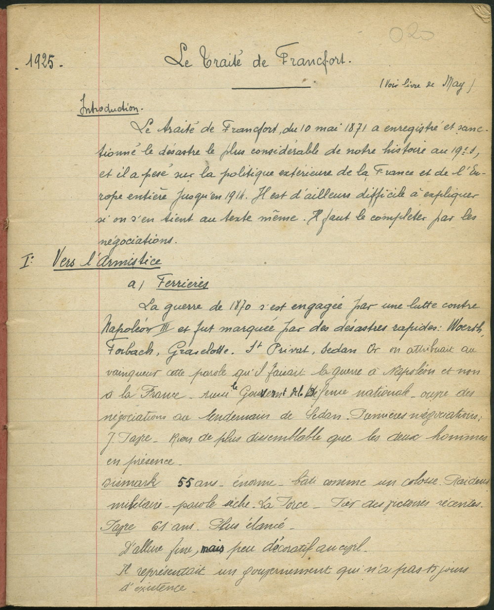 ''Histoire moderne'' (sic) ''Politique extérieure de la France / 1870-1914''