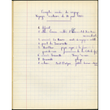 Cahier de l'école de La Madeleine-de-Nonancourt. Compte-rendu de voyage. Voyage scolaire du 15 juin 1965