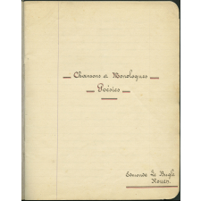 Chansons et monologues - Poésies