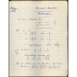 BEPC 1957. Collège de Damville. Devoir de mathématiques