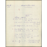 BEPC 1958. Collège de Damville. Mathématiques