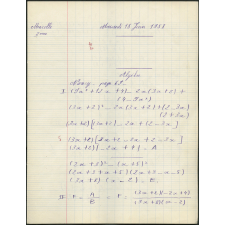 BEPC 1958. Collège de Damville. Mathématiques