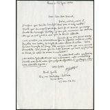 Lettre de Paul Guth à Marcel Desbled, son ancien élève